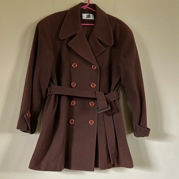 - j.jong garment brown wool coat - Picture 4 of 13